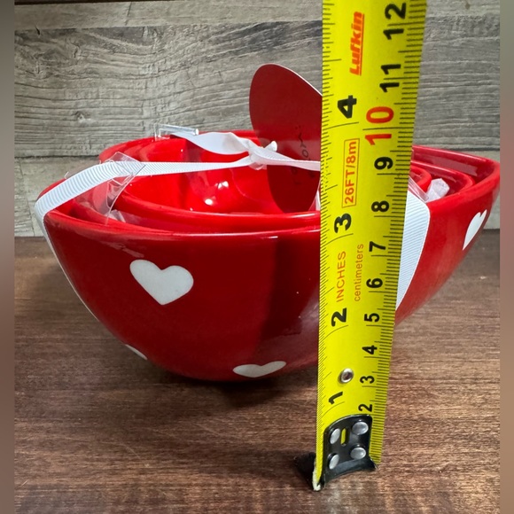Heart Shaped Serving Ceramic Bowls Set of 3 - NEW - Picture 5 of 7